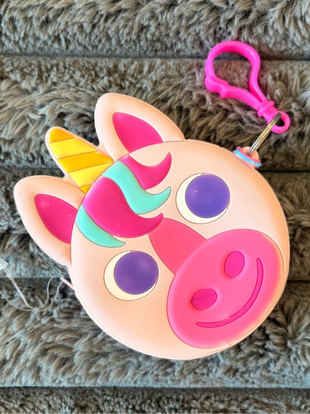 Unicorn coin pouch keychain